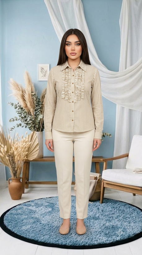 شومیز نخی تیکه دوزی وارداتی از برند SELVATGİ